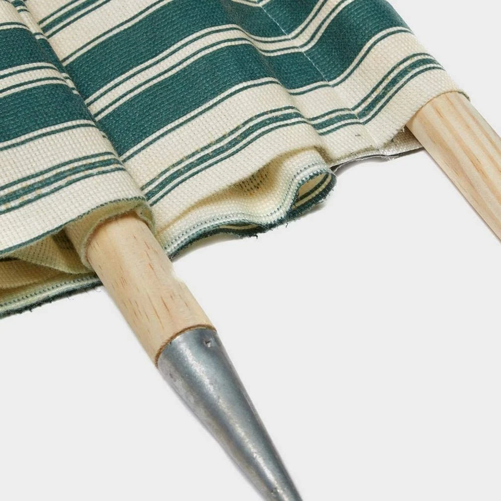 Blue Diamond Traditional 5 Pole Green Stripe Windbreak - Image 2