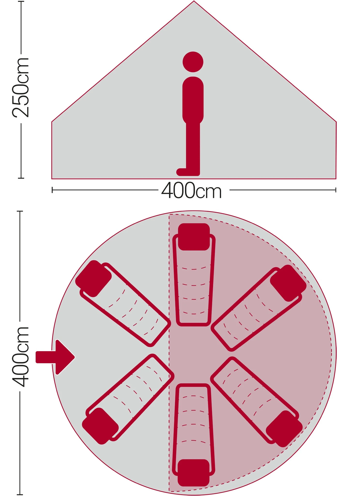 Quest Signature 4m Classic Bell Tent - Image 2