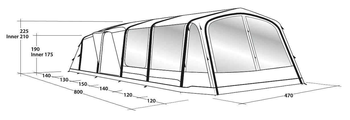 Outwell Knoxville 7SA Air Tent 2022 - Image 3