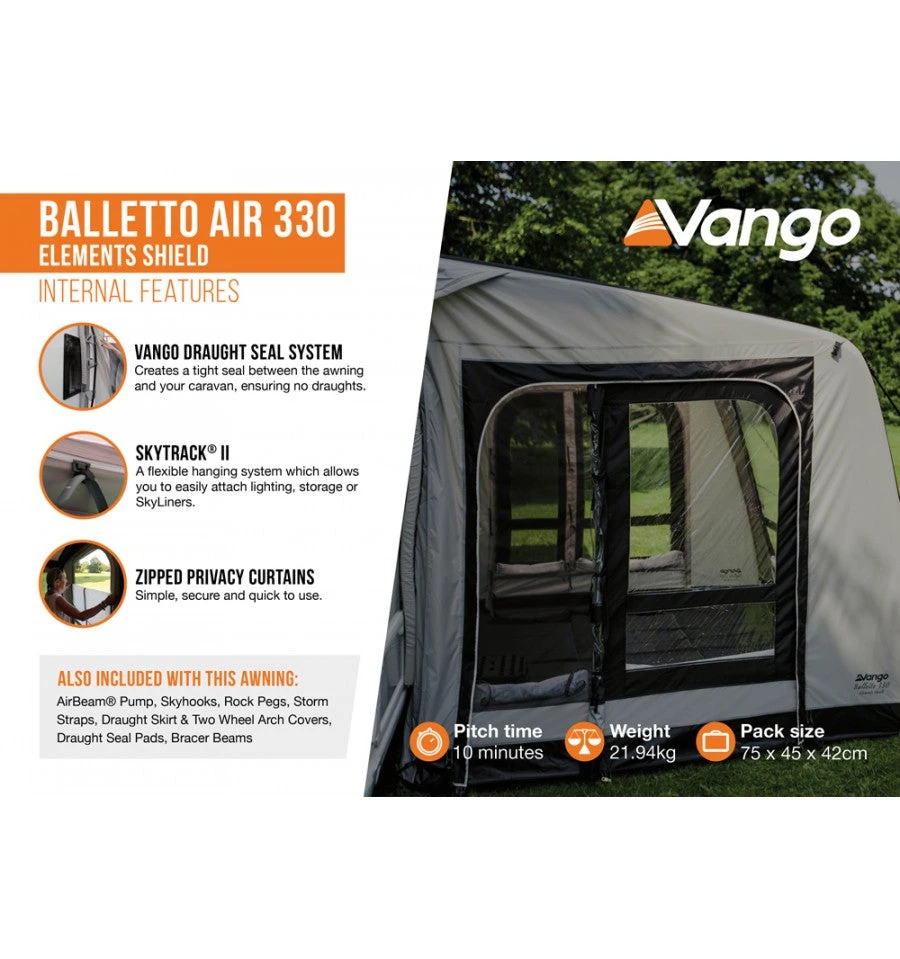 Vango Balletto 330 Air Awning Elements Shield - Image 12