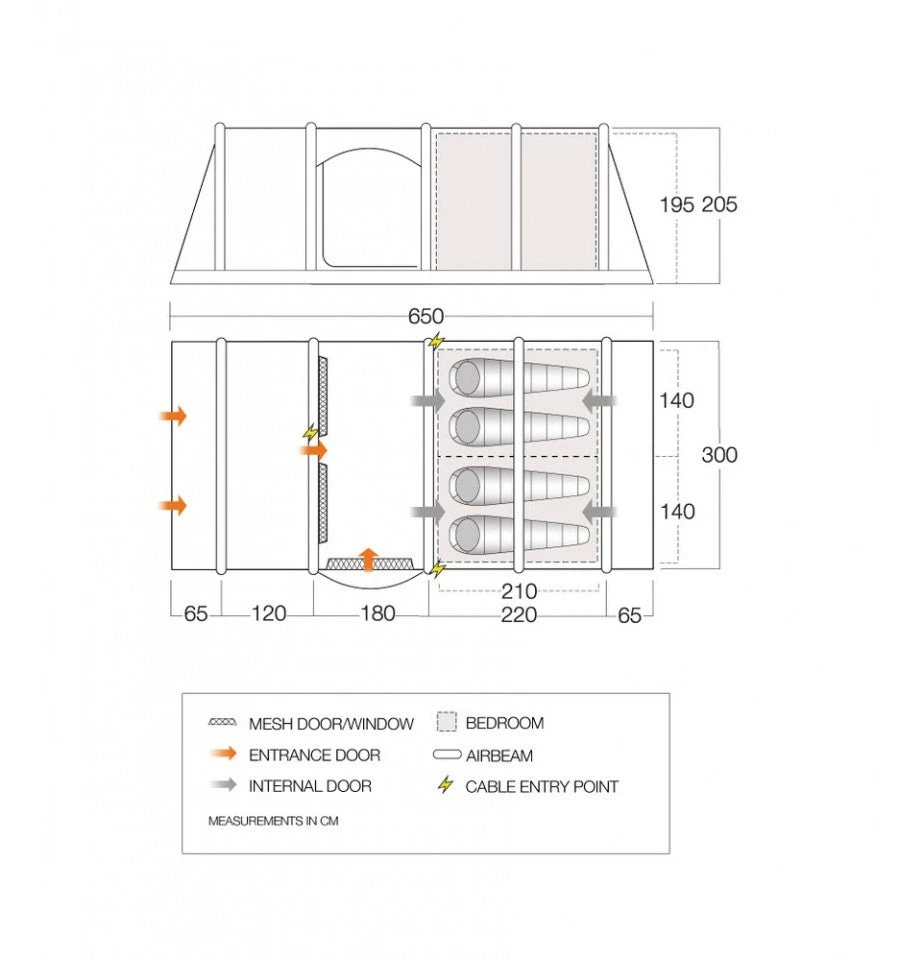 Vango Valencia II 450 Air Tent Package - Image 3